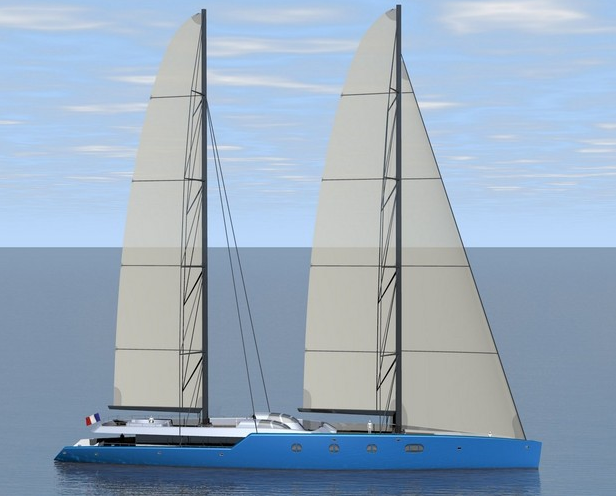 Oiseau Bleu - a new Sailing Yacht Concept from Sylvian Viau of SV 
Design