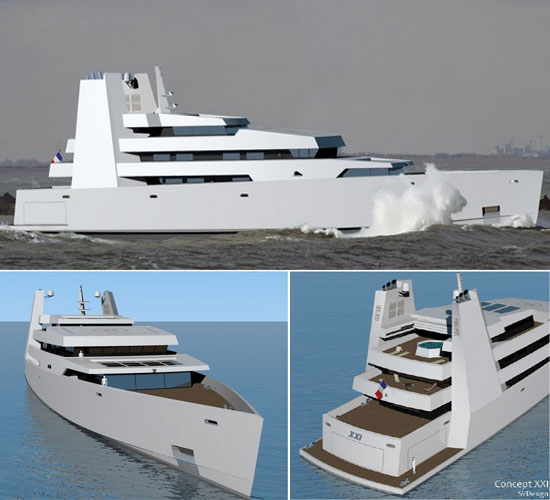 Silvain Viau Design XXI concept yacht